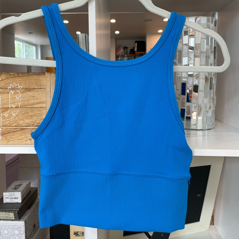 lululemon Blue Ribbed Tank Top